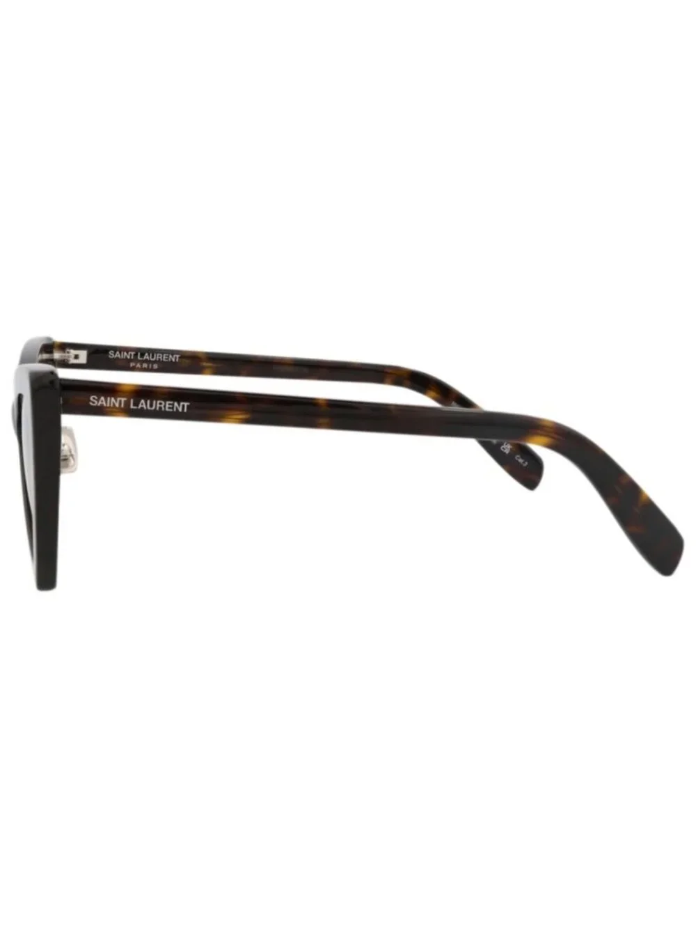 New Saint Laurent Women's Sunglasses Cat Eye Recycled Acetate Frame Havana Grey